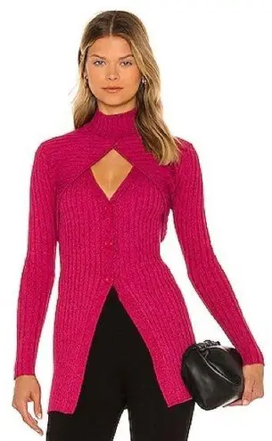 Torn By Ronny Kobo Ronny Kobo Garner Knit Top Fuchsia Multi