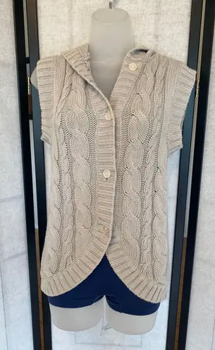 American Eagle Hooded Knit Sleeveless Sweater Vest