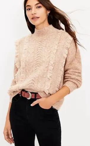 Loft Fringe Cable Sweater