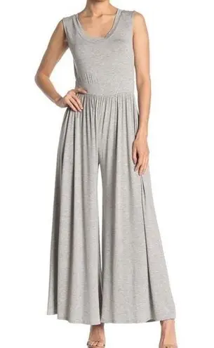 West Kei Nordstrom NWT Grey Sleeveless Wide Leg Stretchy Flattering Jumpsuit M