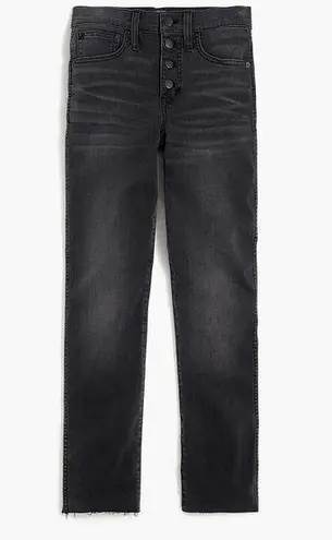 J.Crew  Vintage Straight Jean with Cut Hem in Asphalt Wash Black AS171 Size 26