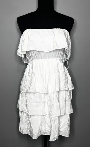 Lovely Day Women’s Size S White Ruffled Flutter Sleeveless