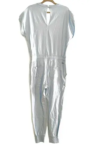 n:philanthropy NWT Lawes Short Sleeve V-Neck Jumpsuit SMALL in Pale Blue