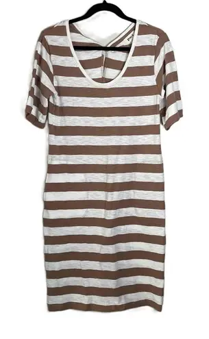 Pact Womens Short Sleeve Scoop Neck Organic Cotton Knee Length Dress Small