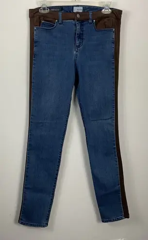 Ecru Los Feliz Side Inset Jeans Women's Size 27 Brown Accent Denim Pants