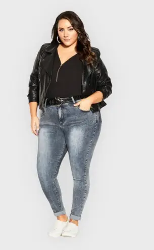 City Chic Zip Fling Flutter Sleeve Blouse