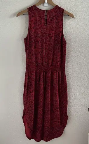 Garnet Hill Helia Knit Dress Pomegranate Geo Small