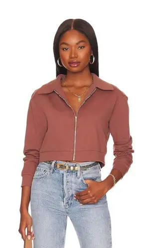ALL THE WAYS Stasia Zip Up in Brown Brown Size XS