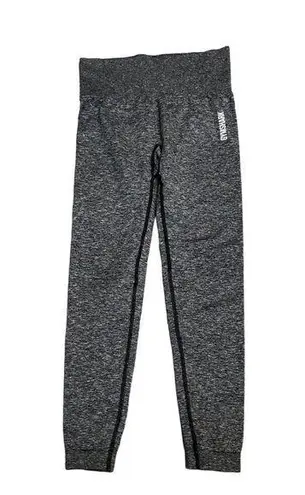 Gymshark  Womens Leggings XS Gray Adapt Marl Seamless Ribbed Waist