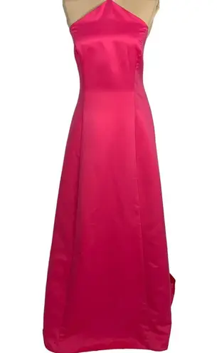 Urban Girl Nites Maxi Dress Gown 9/10 Halter Corset Back Prom Hoco Satin Pink Size undefined