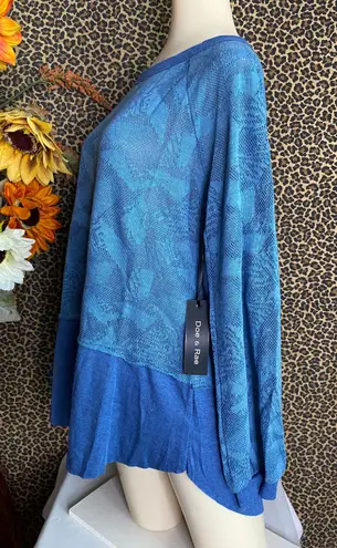 Doe & Rae ✅3/$30✅ NWT Teal/Blue Two Tone Long Sleeved Top | SMALL |