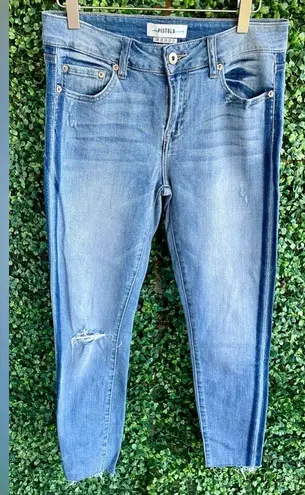 Pistola NWOT - Audrey Cropped Women’s Jeans | Raw Hem | Distressed | Side Stripe