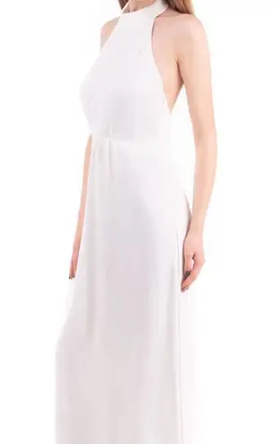 Calvin Klein  COLLECTION Silk Evening Bridal Dress Crinkled Halter M