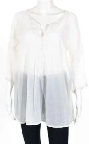 Sandro top size Large 3 white lace tunic