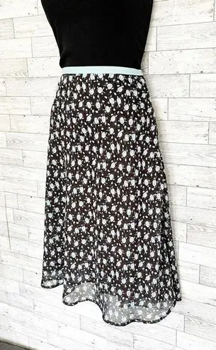 New York & Co. ON SALE! Black & Blue Floral Skirt, 4