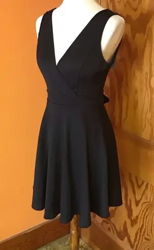 Soprano NWT  Black Plunging Sexy Fit & Flare Dress