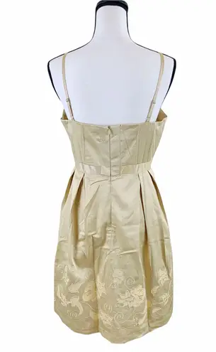 Lucy Paris Medium Gold Fit & Flare Cocktail Dress