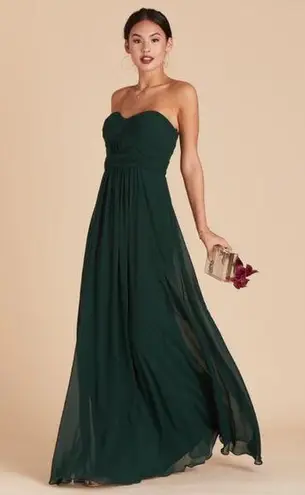 Birdy Grey  Grace Convertible Chiffon Bridesmaid Dress Emerald Green XS New