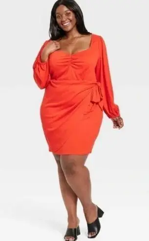 Ava & Viv Women’s Plus Size Long Sleeve Wrap Dress
