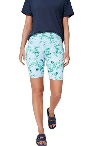 Tuckernuck Light Blue English Ivy 7” Ava Bike Shorts US S