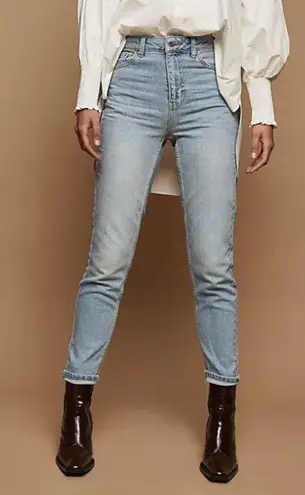 Topshop premium mom jeans in bleach