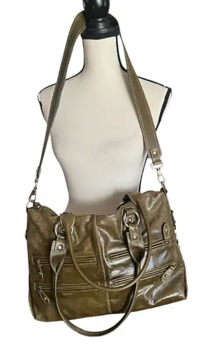 Barr & Barr Genuine Olive Green Leather Crossbody Shoulder Bag. Very subtle.
