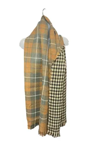 Andree by Unit Scarf Wrap Large Plaid Buffalo Fall Autumn Cozy 25x74 Fringe