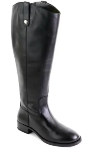 INC NWB Fawne tall leather riding boots size 6 Black