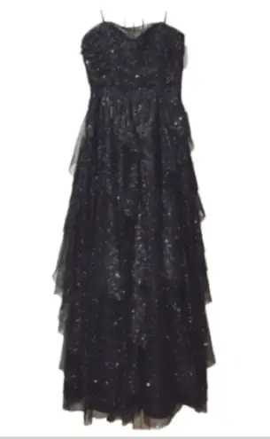 Hailey Logan NEW Glitter Mesh Strapless Jr. Dress