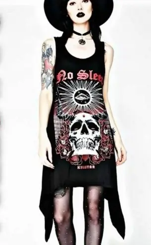 KILLSTAR  No Sleep Shark Bite Hem Dress Gothic Punk Size M