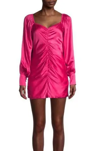 RococoSand Pink Scarlet Gathered Satin Mini Dress NWT