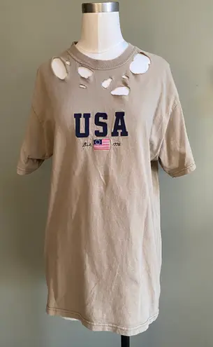 Old Varsity Brand Distressed U.S.A Tee