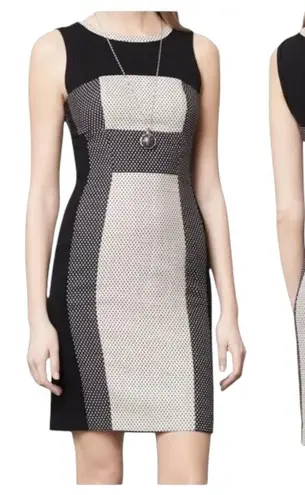 Yoana Baraschi Anthropologie Dress Women 8 Black Dotted Column Sheath Mini Retro