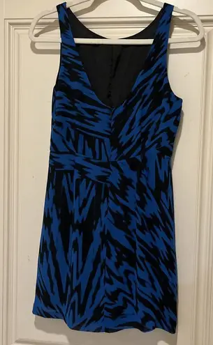 BB Dakota  Women’s Dress Sleeveless Silky Blue Black sz 4 Mini short