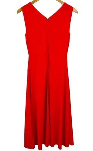 Lauren Ralph Lauren Black Label Jersey Sleeveless Faux Wrap Skirt Midi Dress SP Red Size undefined