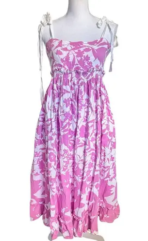 Peter Som  Collective Pink Floral Midi Dress