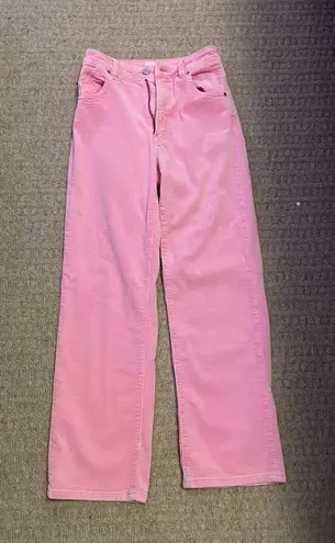 Rolla's Rolla’s High Rise Straight Corduroy Pink Pants