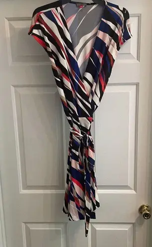 Vince Camuto XL  Graphic Zebra Wrap Dress