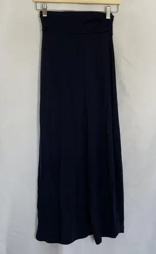 Zenana Outfitters Long Black Maxi Skirt Elastic Waistband Stretch Fabric Size S