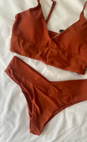 SheIn Cheeky Bikini Set Orange