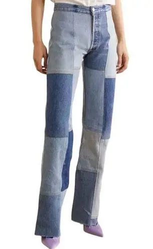 RE/DONE x Levi's Women's Amina Muaddi Patchwork High-Rise Flared Jeans Size 25