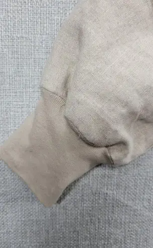 Richard Malcolm Womens Bomber Jacket Size S Cream Linen Zip Up Utility Cargo