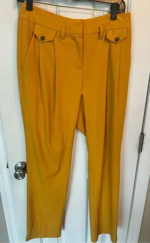 New York And Company mustard yellow stylish trousers dress pants size 6
