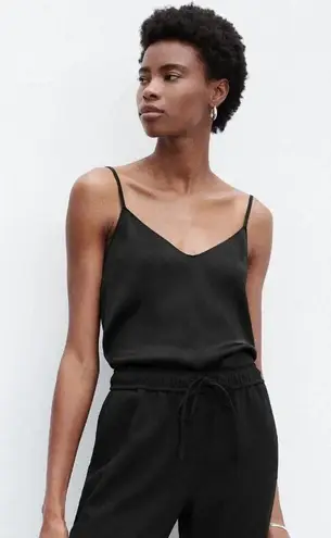 The Reset R Label Black Japanese Satin Charmeuse Cami Top Size XS