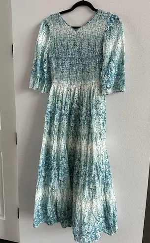 Christy Dawn The Basil Tiered Floral Maxi Dress Morning Gladiola Size Small New