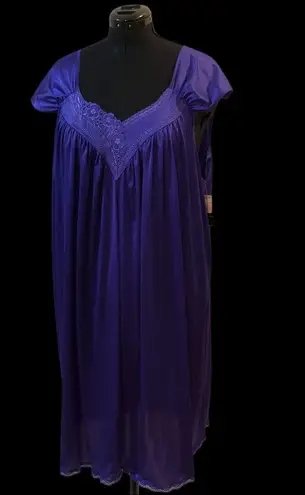 Vanity Fair Vintage Purple Nightgown Midi Dress