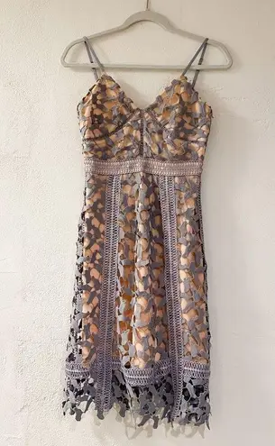 Elliatt Anthropologie Tingle Lace Dress in Lilac Extra Small