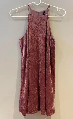 Design Lab Crushed Velvet Pink Dress