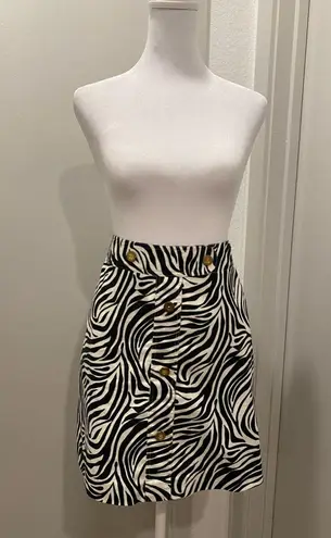 Sport Haley Black & White Zebra Printed Mini Golf Skirt Athletic Skort