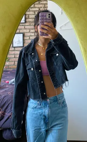 Topshop Cropped Denim Jacket